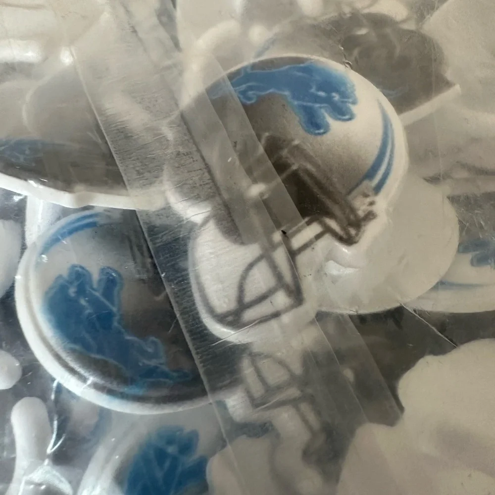 Detroit Lions Favor Cupcake Plastic Ring Helmet Topper Souvenir Party 144